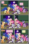  absurd_res applejack_(mlp) blonde_hair clothing comic dialogue english_text equid female feral fluttershy_(mlp) friendship_is_magic group gutovi-kun hair hat headgear headwear hi_res mammal my_little_pony orange_body pinkie_pie_(mlp) princess_luna_(mlp) rainbow_dash_(mlp) rarity_(mlp) text twilight_sparkle_(mlp) window 