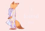  2020 barefoot canid canine clothed clothing disney english_text fox fully_clothed fur grey_body grey_fur hi_res judy_hopps lagomorph leporid mammal nick_wilde orange_body orange_fur painting_(artwork) pink_background rabbit red_fox simple_background standing strawberry628_(artist) text traditional_media_(artwork) watercolor_(artwork) zootopia 