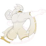  1:1 alpha_channel anthro banette clothed clothing gesture ghost humanoid male muscular nintendo notkastar open_mouth pointing pok&eacute;mon pok&eacute;mon_(species) shiny_(disambiguation) signature simple_background smile solo spirit text video_games zipper zipper_mouth 