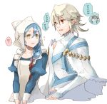  1boy 2girls azura_(fire_emblem) blue_hair braid corrin_(fire_emblem) corrin_(fire_emblem)_(male) fingerless_gloves fire_emblem fire_emblem_fates fire_emblem_heroes gloves gradient_hair lilith_(fire_emblem) long_hair long_sleeves multicolored_hair multiple_girls open_mouth pointy_ears red_eyes red_hair robaco short_hair simple_background single_braid upper_body white_background white_hair yellow_eyes 