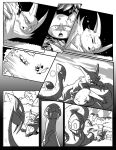  absurd_res blood bodily_fluids comic death fangs hi_res monochrome nauyaco nintendo outside parent parent_and_child pok&eacute;mon pok&eacute;mon_(species) seviper size_difference sun tears video_games wounded zangoose 