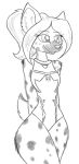  anthro canid canine canis clothing domestic_dog female mammal monochrome sarcolopter solo swimwear 