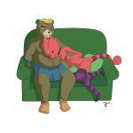  1:1 2020 absurd_res alpha_channel animal_crossing anthro beaver belly big_belly blonde_hair buckteeth bulge c.j._(animal_crossing) cellphone chameleon choker clothed clothing cold_quarantine collar cuddling curled_tail duo flick_(animal_crossing) freckles fur furniture girly hair hand_on_chest hi_res horn jewelry legwear lizard long_socks lying lying_on_partner male male/male mammal navel necklace nintendo nipples overweight phone pillow red_body red_scales reptile rodent romantic_ambiance scales scalie smartphone socks socks_only sofa teeth the_frosty_chemist thigh_highs topless underwear video_games 