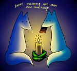  blue_body blue_fox_(foxes_in_love) blue_fur candle canid canine comic couple_(disambiguation) dialogue duo english_text feral fox foxes_in_love fur green_body green_fox_(foxes_in_love) green_fur mammal text 