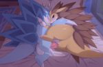  alolan_sandslash anus balls bed blue_body blush bodily_fluids claws duo erection female female_penetrated feral feral_on_feral feral_penetrated feral_penetrating feral_penetrating_feral furniture genital_fluids genitals hi_res kajinchu male male/female male_penetrating male_penetrating_female nintendo nude penetration penis pok&eacute;mon pok&eacute;mon_(species) pussy regional_form_(pok&eacute;mon) sandslash sex vaginal vaginal_penetration video_games 