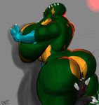  anthro big_breasts big_butt bigshow bill breasts butt duo female hi_res huge_breasts huge_butt kraid krina larger_female male male/female mammal metroid mythology nintendo nude reptile scalie size_difference smaller_male stinkface transparent_tail video_games 
