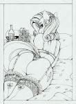  alcohol anthro bed beverage big_butt bra butt clothing equid female friendship_is_magic furniture garter_straps hi_res horn legwear longinius looking_back lying mammal my_little_pony on_front panties pillow rarity_(mlp) solo thigh_highs thong underwear unicorn wine wine_glass 