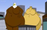  accipitrid accipitriform anthro avian bird breasts building city cjshadorunner duo eagle featureless_breasts female female/female macro mammal mouse murid murine rodent 
