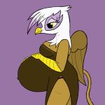  1:1 20thx5150 avian belly big_belly female friendship_is_magic gilda_(mlp) gryphon hi_res my_little_pony mythological_avian mythology pregnant smile solo 