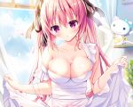  cleavage dress no_bra shiwasu_horio wedding_dress 