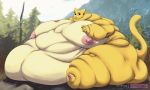  2020 5:3 anthro bethesda_softworks breasts conditional_dnp fatfur felid female fur hi_res katia_managan khajiit mammal morbidly_obese nakoo nipples nude obese overweight prequel solo the_elder_scrolls video_games webcomic yellow_body yellow_fur 