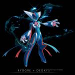  black_background breasts commentary creature deoxys deoxys_(attack) english_commentary english_text fusion gen_4_pokemon josephine_(cat-meff) kyogre no_humans pokemon pokemon_(creature) simple_background small_breasts solo standing yellow_eyes 