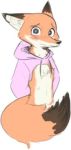  2018 anthro blush canid canine dipstick_ears dipstick_tail disney fox fur looking_at_viewer low_res male mammal multicolored_ears multicolored_tail nick_wilde orange_body orange_fur red_fox simple_background solo swetpot white_background zootopia 