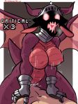  absurd_res ahegao anthro armor big_breasts bodily_fluids bouncing_breasts breasts capaoculta_(artist) cowgirl_position cum cum_in_pussy cum_inside dragon duo faceless_male female female_focus female_penetrated genital_fluids genitals hi_res human human_on_anthro interspecies looking_pleasured lying male male/female male_penetrating mammal membrane_(anatomy) membranous_wings non-mammal_breasts nude on_back on_top penetration penis pussy scalie sex simple_background straddling tomata_(bebebebebe) vaginal vaginal_penetration wings 