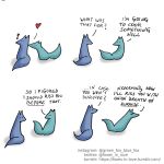  &lt;3 1:1 blue_body blue_fox_(foxes_in_love) blue_fur canid canine comic couple_(disambiguation) dialogue duo english_text feral fox foxes_in_love fur green_body green_fox_(foxes_in_love) green_fur humor kissing mammal text url 