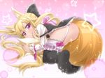  1girl animal_ears blonde_hair fox_ears fox_tail game_cg idea_factory kuraki kuraki_fumie long_hair osouji_sentai_clean_keeper purple_eyes sequential sequential_set solo tail violet_eyes 