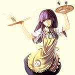  bad_id bad_pixiv_id banned_artist paseri purple_hair solo tray waitress working!! yamada_aoi 