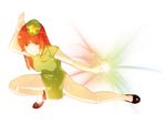  alternate_costume bad_id bad_pixiv_id blue_eyes blurry braid china_dress chinese_clothes dress fighting_stance hat high_heels hong_meiling legs long_hair magic no_socks red_hair shoes solo sparkle star touhou twin_braids viridiflora 
