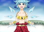  blue_eyes blue_hair blush broly cirno dragon_ball dragonball dragonball_z pakira touhou wings 