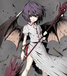  bad_id bad_pixiv_id bat_wings chain remilia_scarlet solo staff takemori_shintarou torn_clothes touhou wings 