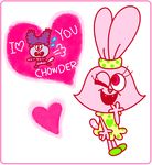  bad_pixiv_id chowder chowder_(series) heart no_humans oekaki panini simple_background 
