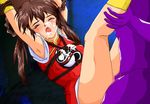  1girl bdsm bondage bound brown_hair censored china_dress chinese_clothes cum devil_hunter_yohko dress mamono_hunter_youko mano_youko ponytail rape restrained rope sex tears twintails yohko_mano 