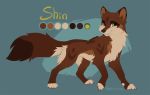  2020 4_toes ambiguous_gender brown_body brown_fur canid canine canis digital_media_(artwork) feral fur green_eyes hioshiru mammal model_sheet paws smile solo standing toes wolf 