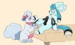  &lt;3 2020 accessory alolan_vulpix animal_genitalia animal_penis azalea_(character) balls bed blue_body blue_eyes blue_fur blush canine_penis collar collar_only crescent_(shape) duo eeveelution erection fan_character feral foot_fetish foot_lick foot_play fur furniture genitals glaceon hair_accessory hair_bow hair_ribbon isola knot leaning leaning_back leash leash_pull licking looking_at_another male male/male markings multi_tail multicolored_body multicolored_fur nasty-fox nintendo nude on_bed pawpads penis pok&eacute;mon pok&eacute;mon_(species) regional_form_(pok&eacute;mon) ribbons side_view simple_background tan_background tongue tongue_out two_tone_body two_tone_fur video_games white_body white_fur 