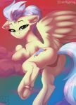  absurd_res airfly-pony2014 cloud cutie_mark equid equine female hi_res mammal misty_fly_(mlp) my_little_pony pterippus sky smile solo wings 