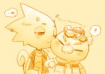  animal_crossing anthro backwards_baseball_cap baseball_cap beaver buckteeth c.j._(animal_crossing) clothing duo eyewear flick_(animal_crossing) freckles hat headgear headwear japanese_text kissing_cheek male male/male mammal nintendo nobinolife rodent sunglasses teeth text video_games 