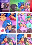  &lt;3 amy_rose anthro big_breasts breasts butt contest crossgender duo erect_nipples eyeshadow female hi_res makeup missphase nipple_outline nipples pose sonic_the_hedgehog sonic_the_hedgehog_(series) 