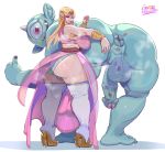  anthro anus backsack balls big_butt bottomwear butt clothing crystalcheese duo female footwear genitals gesture hi_res high_heeled_boots high_heels hinox humanoid humanoid_genitalia humanoid_penis hylian implied_rimming kiss_mark looking_at_viewer looking_back male monster nintendo panties penis perineum princess_zelda shoes simple_background size_difference skirt the_legend_of_zelda thumbs_up underwear video_games white_background 