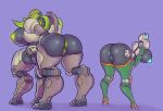  absurd_res anus bastion_(overwatch) bent_over big_breasts big_butt blizzard_entertainment breasts butt duo female genitals gynomorph hi_res huge_breasts humanoid intersex machine omnic orisa orisa_(overwatch) overwatch pose pussy robot saidra standing taur thick_thighs video_games 