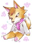  animal_crossing anthro bottomless canid canine canis chibi chief_(animal_crossing) clothed clothing featureless_crotch head_tuft hi_res male mammal nintendo pawpads pso_kairi solo sweater topwear tuft video_games wolf 