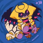 character_name claws commentary creature english_commentary full_body gen_4_pokemon ghost giratina giratina_(altered) inktober no_humans number pokemon pokemon_(creature) pokemon_number purple_eyes solo tonestarr 