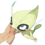  1:1 ambiguous_gender bestiality blue_eyes bodily_fluids bound celebi cum cum_on_face disembodied_hand disembodied_penis duo erection feral forced genital_fluids genitals green_body hands_tied hi_res human humanoid_genitalia humanoid_penis interspecies legendary_pok&eacute;mon legs_tied male male/ambiguous mammal nintendo penis pok&eacute;mon pok&eacute;mon_(species) pok&eacute;philia simple_background solo_focus tears video_games white_background wings youjomodoki 