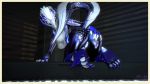  16:9 anthro biyemorph border drark female hazardcore humanoid pinup pose solo widescreen yellow_border 