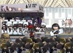  6+boys 6+girls aegis_(girls_frontline) agent_(girls_frontline) architect_(girls_frontline) bar_censor beret censored clothes_removed commander_(girls_frontline) convention crowd dakimakura_(object) destroyer_(girls_frontline) dinergate_(girls_frontline) dragoon_(final_fantasy) english_text fake_facial_hair fake_mustache gas_mask girls_frontline hat intruder_(girls_frontline) m4_sopmod_ii_(girls_frontline) mask mask_removed money multiple_boys multiple_girls pillow ro635_(girls_frontline) sangvis_ferri scarecrow_(girls_frontline) sunglasses the_mad_mimic vespid_(girls_frontline) 