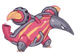  claws commentary creature english_commentary full_body gen_5_pokemon heatmor leaning_forward legs_apart no_humans open_arms pinkgermy pokemon pokemon_(creature) simple_background solo standing white_background 