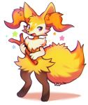  :3 animal_ear_fluff animal_ears artist_name blush braixen chromatic_aberration claws english_commentary fang fox_ears fox_tail foxlett full_body furry gen_6_pokemon hand_up happy holding looking_to_the_side no_humans nose_blush open_mouth paws pokemon pokemon_(creature) red_eyes signature simple_background smile solo standing star stick tail white_background 