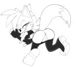  anthro anus archie_comics bent_over butt canid canine clothed clothing female fiona_fox fox genitals mammal monochrome pants_down partially_clothed pussy ravrous rubber solo sonic_the_hedgehog_(archie) sonic_the_hedgehog_(comics) sonic_the_hedgehog_(series) teasing 