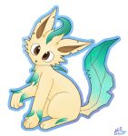  alpha_channel ambiguous_gender brown_eyes eeveelution feral hi_res leaf leaf_tail leafeon looking_at_viewer nintendo paws pok&eacute;mon pok&eacute;mon_(species) solo video_games 