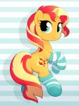  absurd_res clothing cutie_mark equestria_girls equid female hi_res horn legwear mammal moozua my_little_pony smile socks solo sunset_shimmer_(eg) unicorn 