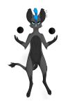  2020 anthro black_body black_fur blue_eyes blue_hair claws female fur grey_body grey_fur hair hi_res looking_at_viewer mammal mouse murid murine rodent simple_background the_fires(artist) transformice white_background 