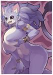  2020 anthro belladonna_(trials_of_mana) big_breasts breasts dangan ear_piercing ear_ring felid female fur looking_at_viewer mammal mana_(series) open_mouth piercing solo square_enix tongue trials_of_mana video_games 