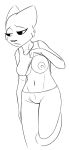  anthro bethesda_softworks big_breasts breasts clothed clothing felid feline felis female flashing_breasts fur humanoid katia_managan khajiit mammal monochrome nipples prequel sad simple_background solo the_elder_scrolls video_games webcomic zokva 