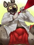  3:4 aggressive_retsuko anthro blush bulge clothing eclipsewolf haida hyaenid male mammal sanrio solo underwear 