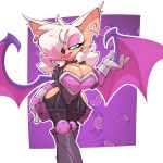  &lt;3 1:1 big_breasts bigdad boots breasts chiropteran cleavage clothed clothing female footwear fully_clothed gloves hair hair_over_eye handwear looking_at_viewer mammal one_eye_obstructed rouge_the_bat solo sonic_the_hedgehog_(series) wings 