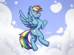  4:3 anus blue_body blue_feathers blue_fur blush butt cloud cutie_mark detailed_background digital_media_(artwork) equid equine feathered_wings feathers female feral flying friendship_is_magic fur genitals hair hasbro hooves looking_at_viewer mammal multicolored_hair multicolored_tail my_little_pony nude outside pegasus purple_eyes pussy rainbow_dash_(mlp) rainbow_hair rainbow_tail sky smile solo wings wondo 