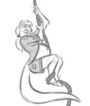  anthro belly big_belly climbing female hair herpestid hi_res mammal mongoose nicnak044 pregnant rope solo solo_focus 